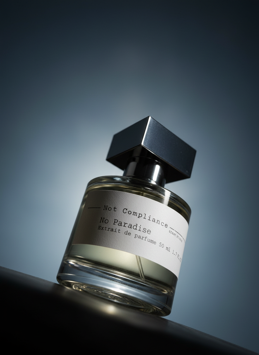 Bottiglia vetro riciclabile NO PARADISE profumo artigianale italiano