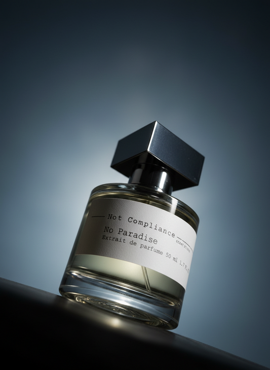 Bottiglia vetro riciclabile NO PARADISE profumo artigianale italiano